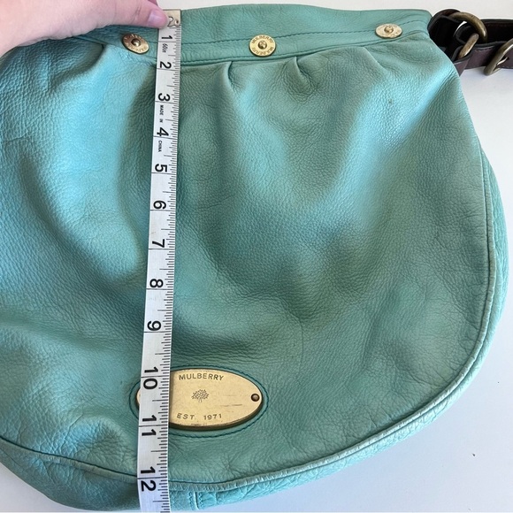 Mulberry Mitzy Medium Hobo Crossbody Messenger Emerald Pebbled - Picture 13 of 15